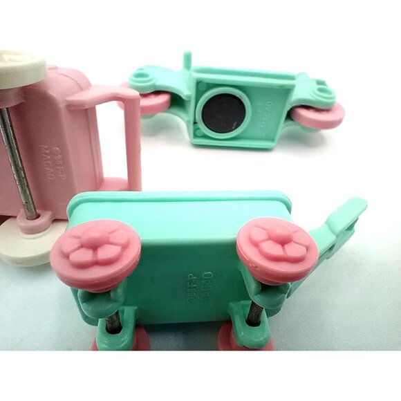 Precious Places Fisher Price Vintage Wagon Buggy Scooter Dollhouse Kids Toys - Picture 8 of 15